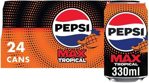 Pepsi max tropical 330ml - pepsi, tropical,