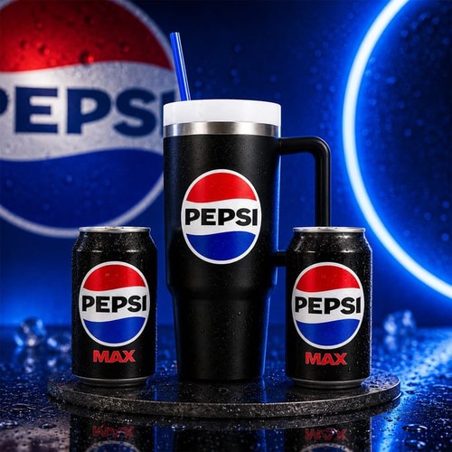 Pepsi max tumbler with cans - pepsi,