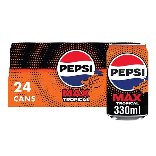 Pepsi max tropical 330ml - 330ml, cans