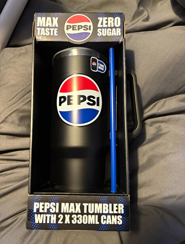 Pepsi max tumbler with straw - pepsi,